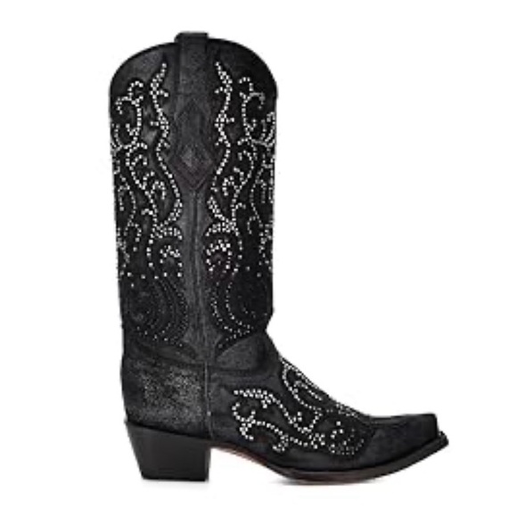 Corral Boots Women's Western Boot, Embellished with Rhinestones, Black, 7.5 New - Picture 3 of 6